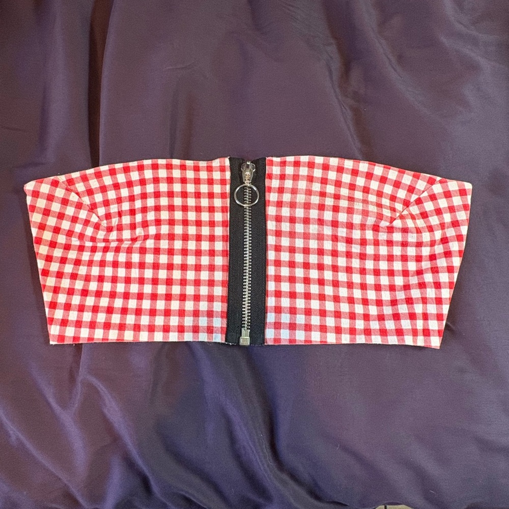 Sugar Thrillz Gingham Tube Top